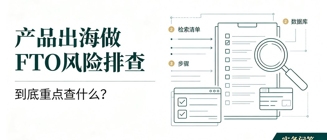 产品出海 FTO 风险排查的重点维度｜实务问答封面