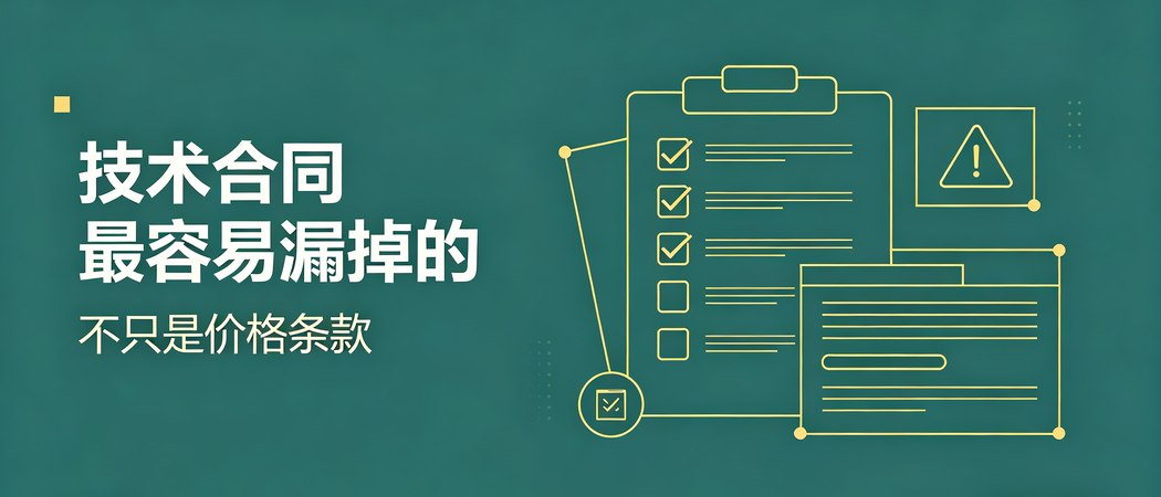 技术合同容易漏掉的条款清单｜实务问答封面