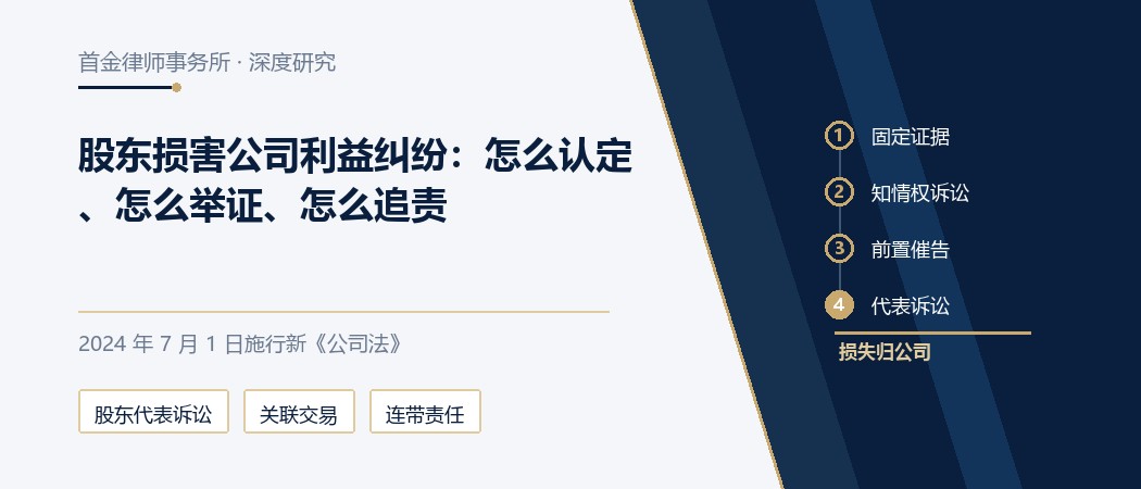 股东损害公司利益纠纷的认定、举证与股东代表诉讼流程封面