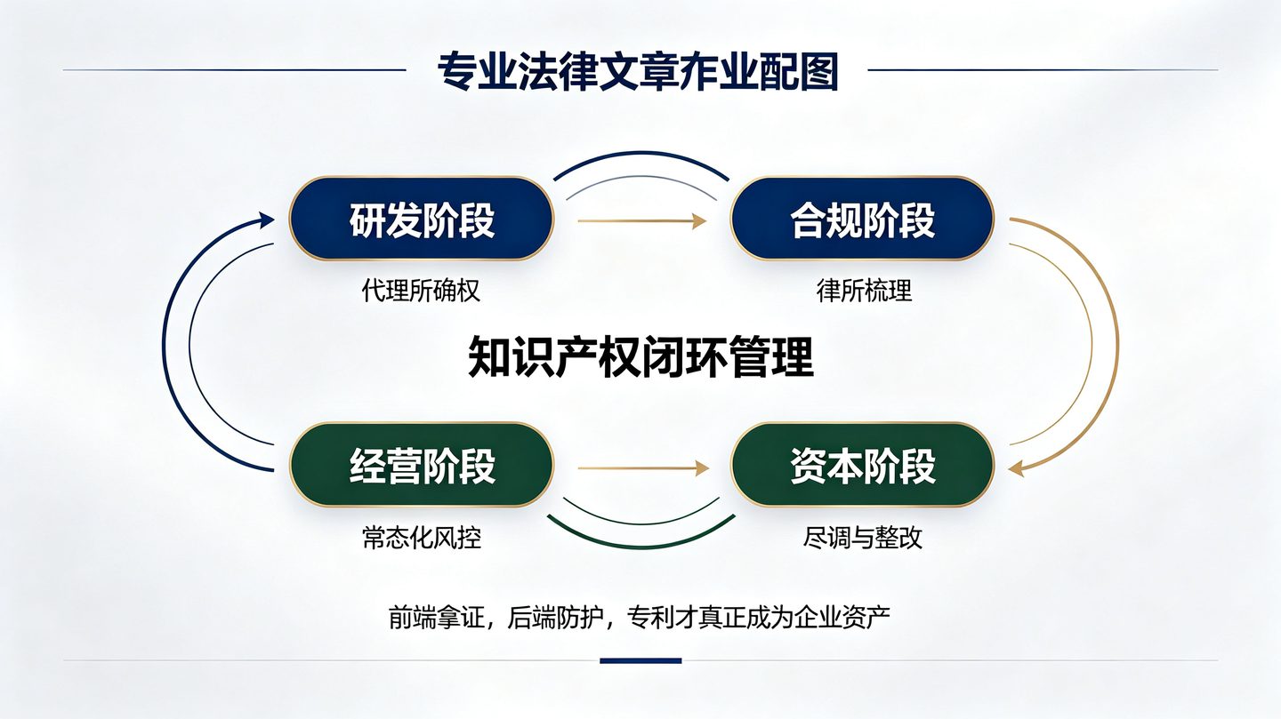 科创企业知识产权闭环管理：研发、合规、经营、资本四个阶段循环